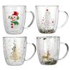 Buy cheap 375ml Personalized Glass Cup High Borosilicate Double Wall Glass Coffee Cup from wholesalers