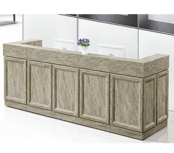 Buy cheap Modern Luxury Style Reception Desk Customized Office Reception Furniture Multi Person Reception Desk from wholesalers