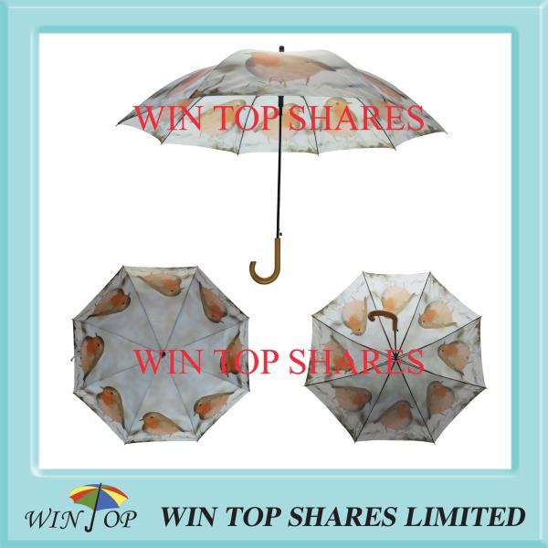 Buy cheap European Market vivid Wild bird sublimating Umbrella from wholesalers