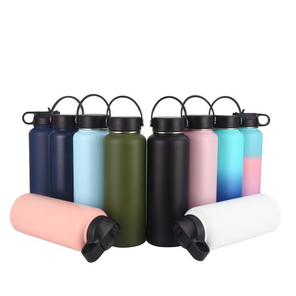 Buy cheap OEM Double Wall Sport Stainless Steel Water Bottle With Straw 350/550/750/960/1200/1800ML Lightweight Insulated Water Bottle For Hiking Stay Hydrated from wholesalers