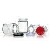 Buy cheap Clear Bottle Jars With Lids Hexagon Glass Storage Jar For Tea Canister from wholesalers
