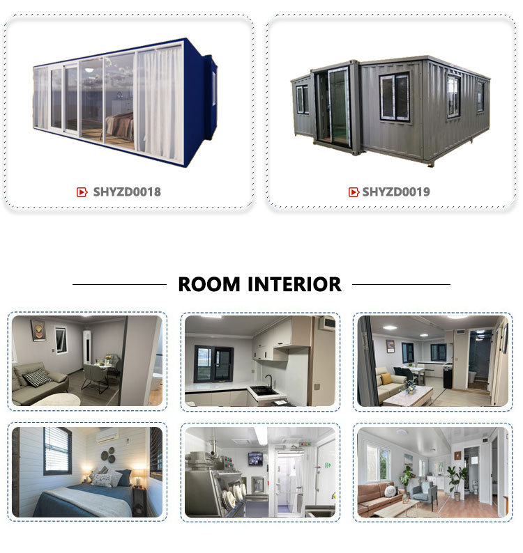 Double Wing Container House with Red Steel Door and Online Technical Support Provided