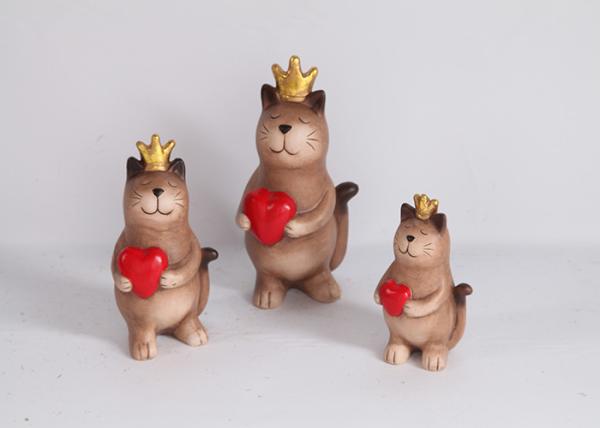 Buy cheap OEM / ODM Ceramic Pottery Garden Ornaments Cat Shape Decoration from wholesalers