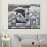 Buy cheap Modern Horizontal Canvas Horse Painting 100% Handmade Animal Paintings Home Decor Canvas Art for Room Entrance from wholesalers