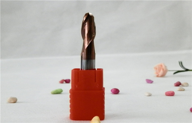 HRC55 TiSiN Coating Milling Machine Cutting Tools , Metric Ball End Milling Machine Tool Bits