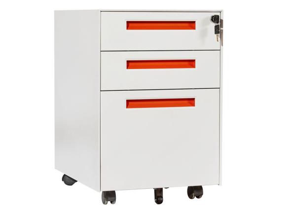 Buy cheap Load 35kgs W390mm Steel Mobile Pedestal With 3 Drawers Cyber Lock from wholesalers