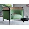 Buy cheap Green Upholstered Commercial Banquette Seating With Rattan Wood / SS Frame from wholesalers