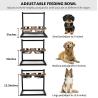 Buy cheap Dog Cat Food Bowls Raised Dog Bowl Stand Feeder Adjustable Elevated 3 Heights 5in 9in 13in with Stainless Steel Bowl from wholesalers