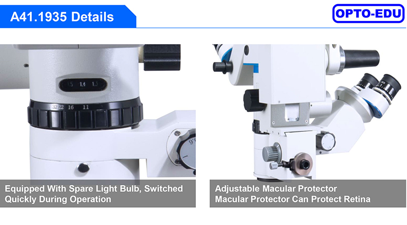 Dual Head Motor Operating Microscope Ophthalmology Zoom 4.5x~27.3x A41.1935