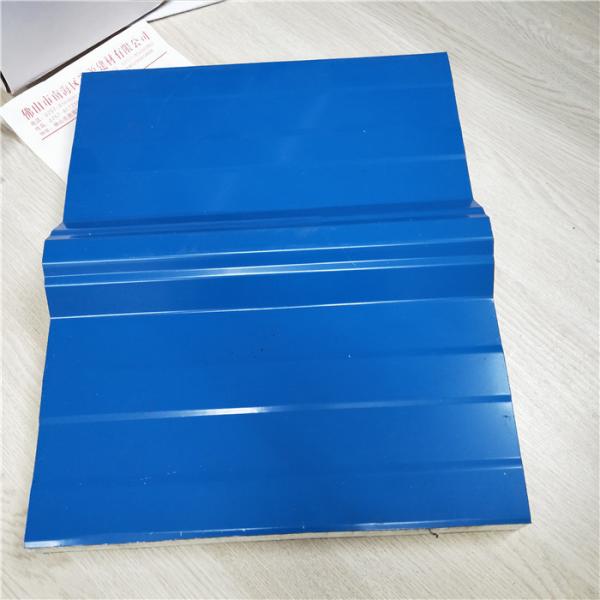 Buy cheap overlap blue 50mm silver paper eps sandwich roof panel for storage units prefab house from wholesalers