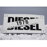 Buy cheap Custom Printed Black Ink Logo Leather Jean Patches For Garments product