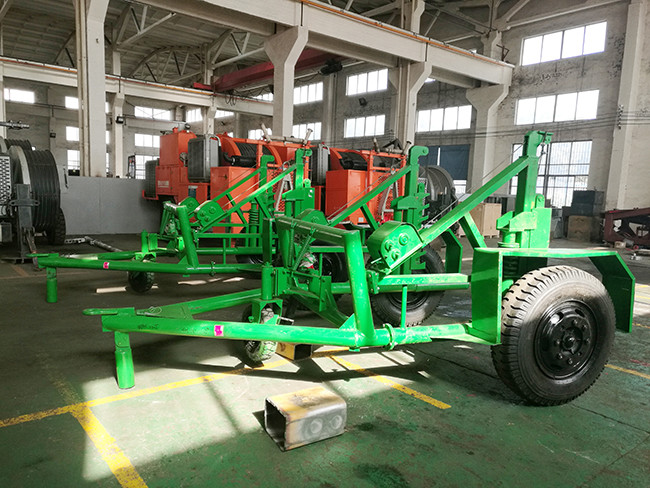 50kN Stringing Tools Reel Carrier Trailer 100mm Axel Diameter