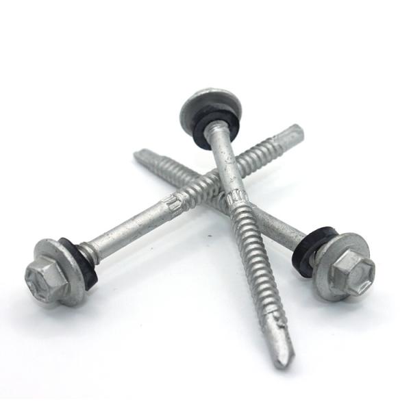 Buy cheap Zinc Finish Self Drilling Hex Washer Head Screws With Rubber Washers For Building Roofing from wholesalers