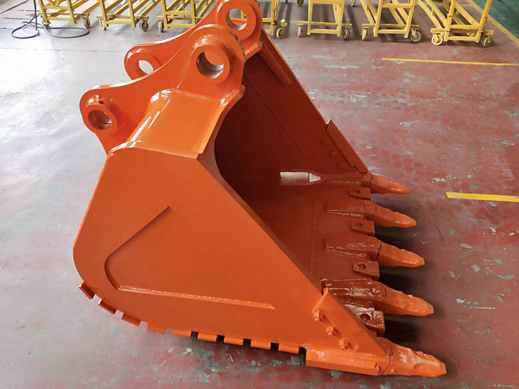 Customized Q355B MN Orange Yellow Clear Bucket For Excavator
