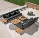 High End Nordic Garden Rust-proof Teak Sofa Set For Outdoor Villa Resort