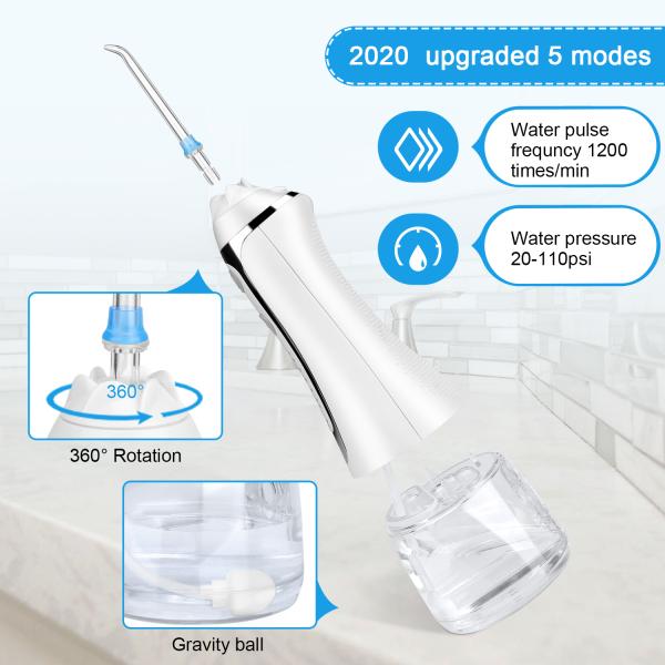 FCC Cordless Dental Water Flosser , White Cordless Select Water Flosser
