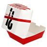 Buy cheap Biodegradable Paperboard Food Packaging Hamburger Patty Box Custom from wholesalers