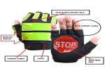 OEM / ODM Traffic Safety Gloves Fingerless Reflective Tape CE Approved