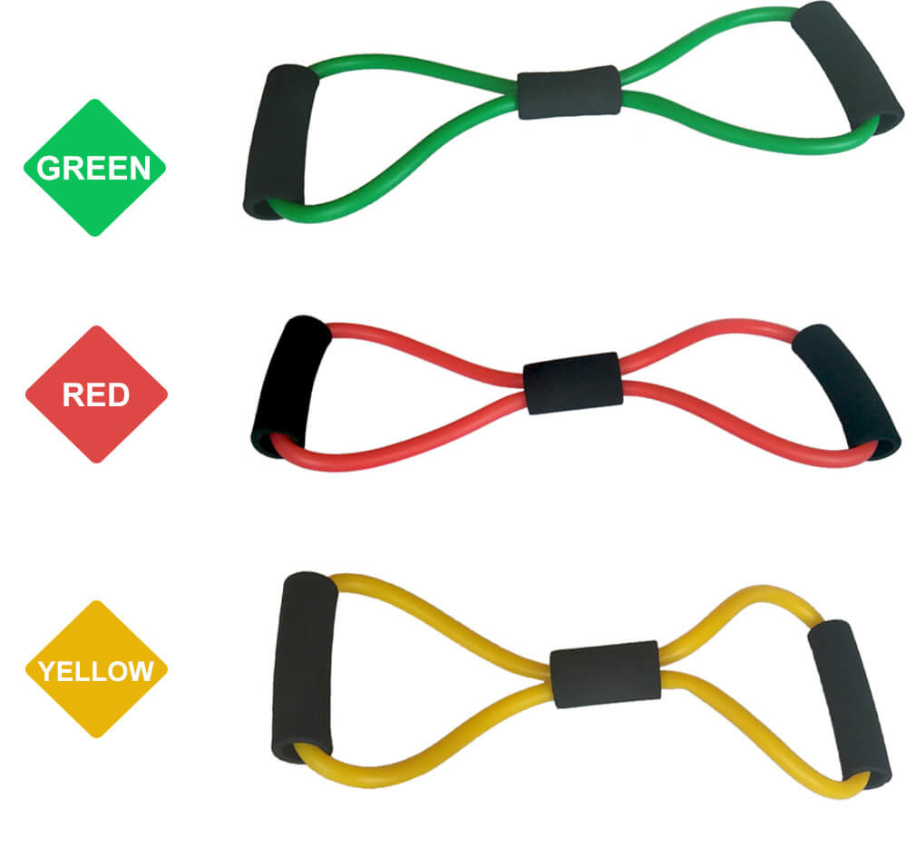 8 Word elastic pull rope exercises , Lightweight Yoga Resistance Rubber Bands