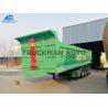 Buy cheap 36 Cbm Semi Tipper 4 Axles Trailer , Semi Truck Dump Trailer High Tensile Mn Steel from wholesalers