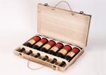 Natural Personalised Wooden Wine Gift Boxes , 6 Bottles Wooden Wine Gift Box