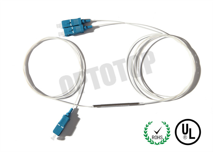 SC/UPC 0.9 mm 1 X 2 Fiber Optic Multimode WDM1310 / 1550 nm Wavelength