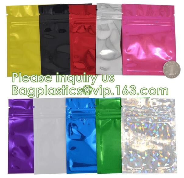 Laser Holographic Material Printed Heat Seal Aluminum Foil Packing Plastic Bag With k For Small Stuff 10g 5g