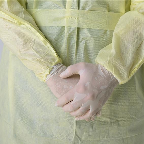 Non Toxic Blue Isolation Gowns , Disposable Plastic Coveralls Fluid Resistant