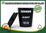 Black 12 Oz Double Wall Paper Cups Heat - Insulated For Milk / Coffee