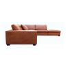 Buy cheap Vintage Genuine Brown Leather Sectional Sofa Couches With Wooden Legs from wholesalers