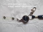 Luxury tube lanyard with metal retractible badge reel