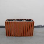 Commercial Wooden Outdoor Recycling Bins 1200mm× 400mm×700mm Size