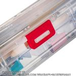 Pencils Box, Clear Stationery Box With Snap-Tight Lid, Plastic Large Capacity