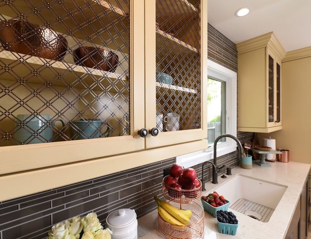 Corrosion Resistant Bronze Stainless Steel Woven Wire Mesh For Cabinetry