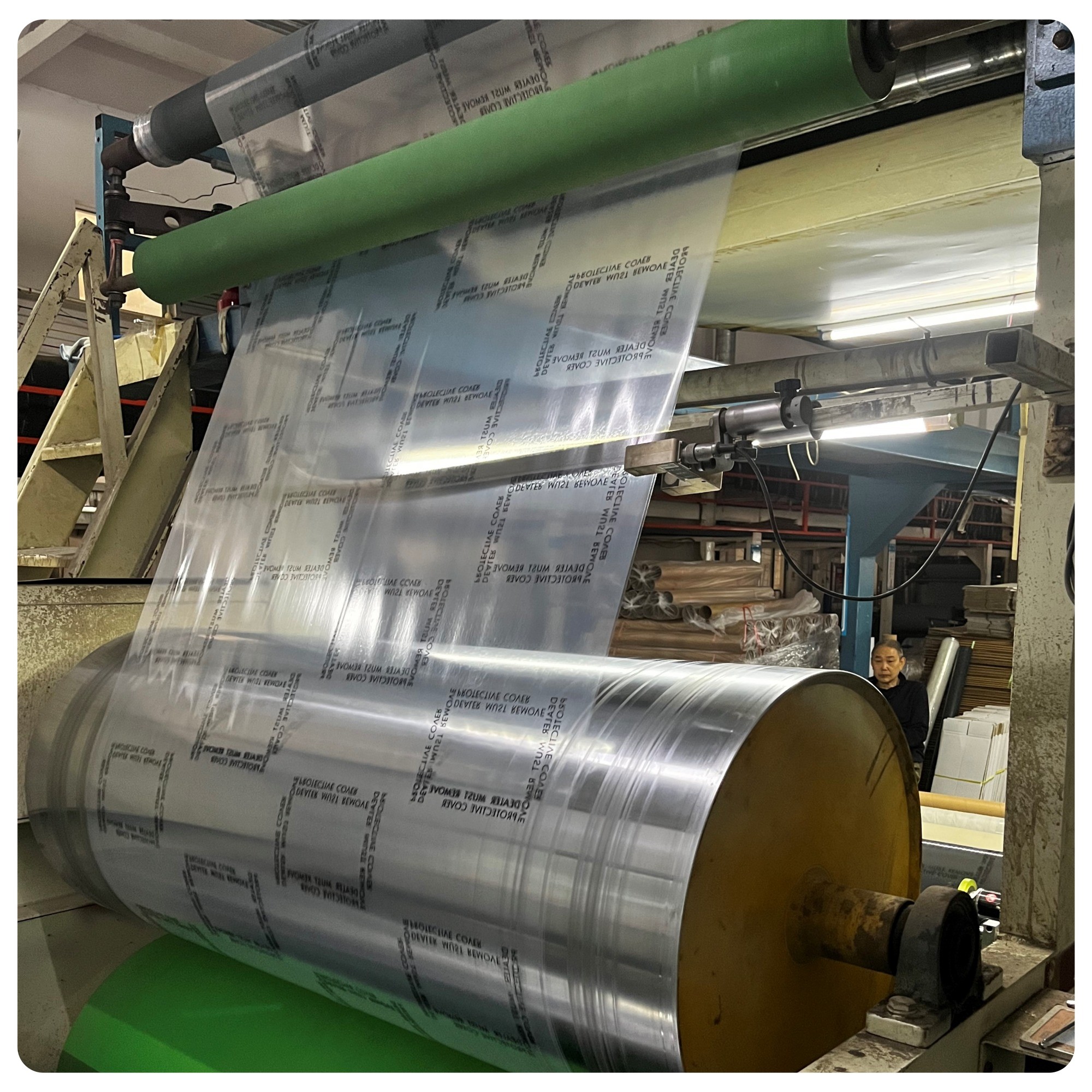 4 Mil Heavy Duty Polyethylene High Adhesive Carpet Protective Film For Auto Car With Printing And Perforation