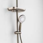 Modern Round Thermostatic Shower Wall Mount Shower Head Grey Color