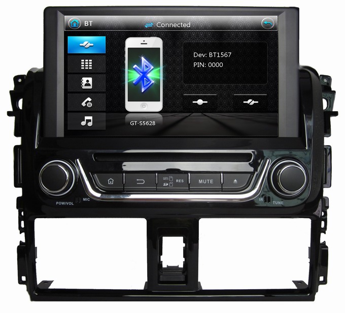 Ouchuangbo In Dash DVD GPS Navigation Audio Stereo System for Toyota Yaris 2014 OCB-8021A