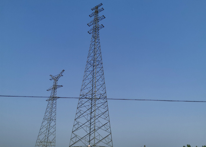 4 Legs Overhead Electric Power Tower ，High Voltage Q345B / Q235B Steel Grade Electric Towers