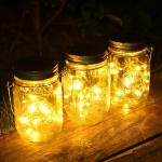 IP65 Outdoor 600mAh 2V Solar Mason Jar Fairy Lights RoHS Approved