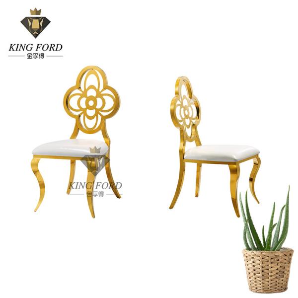 Buy cheap Living Room 1.0mm Wedding Stainless Steel Chair 490*540*1030mm from wholesalers