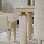Marble Rectangle White Solid Wood Frame Dining Table Luxury Home Furniture