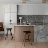 Buy cheap Modern Design Wood Kitchen Cabinet MDF Carcase Marble Countertop Plywood Furniture Kitchen Cabinet for Residential Projects from wholesalers