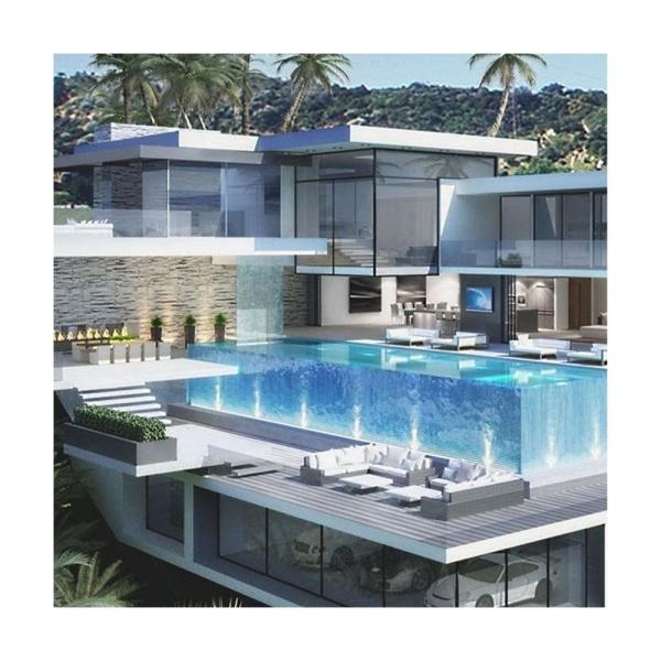 Buy cheap Saltwater Pool Clear Thick Container Spa Plexiglass Panel Infinity Acrylic Swimming Pool from wholesalers
