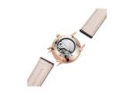 Stainless Steel Thinnest Automatic Watches Genuine Leather Strap SS Back Cover