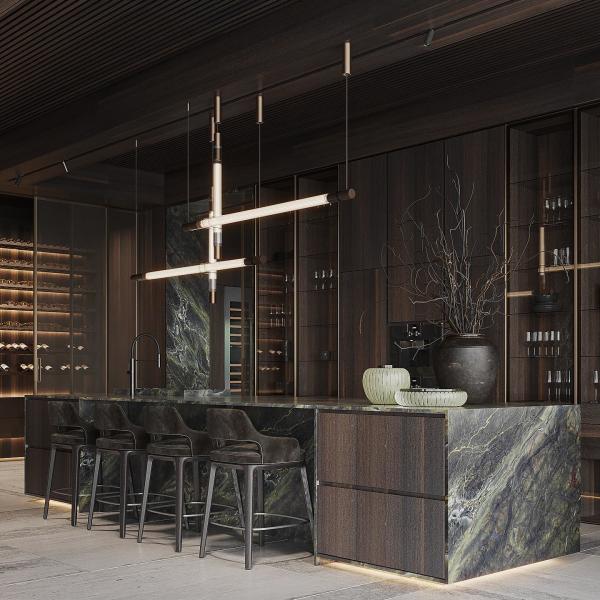 Large Style Complete Custom Kitchen Cabinet Set Island Kitchen Furniture Lacquer