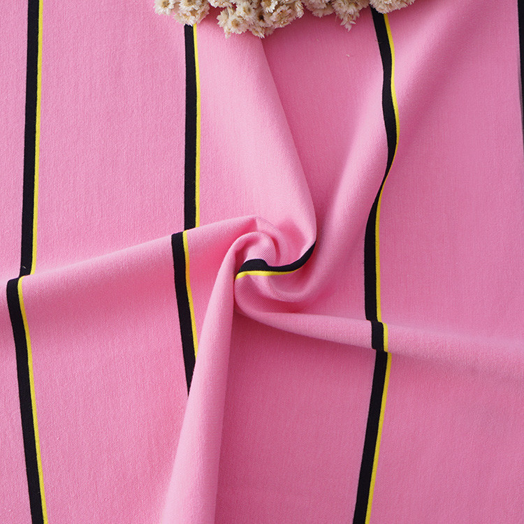 Skin-Friendly And Multicolor Personalised Striped Knit Fabric For Casual Wear