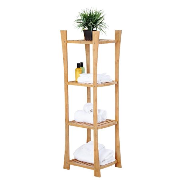 Buy cheap bamboo shelf unit bathroom towel shelf from wholesalers