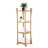 Buy cheap wooden bamboo floor shelf for bathroom from wholesalers
