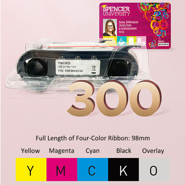 ID Badge Printer Double Sided Single Sided Color Printing 1.1 Microns Overlay Thickness