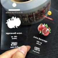 Buy cheap Custom Vinyl Clear Transparent Label Sticker Matte Beverage Water Juice product